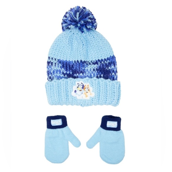 Other - Bluey Knit Beanie and Gloves NWT!